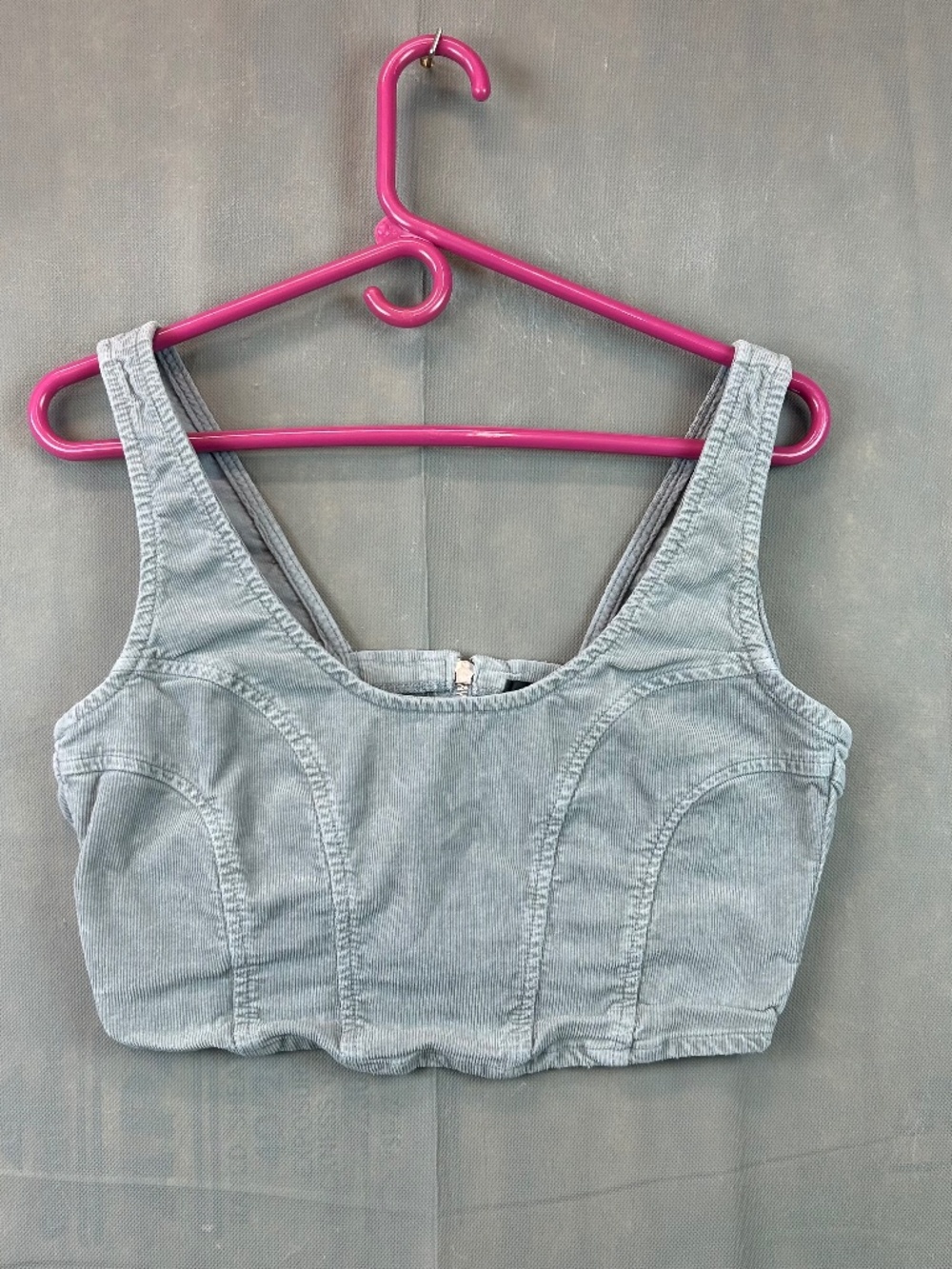 BDG Urban Outfitters Denim Corset Tank Top Womens Medium Blue Bustier Zip
